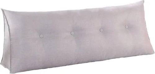 Vista 10 de Almohada de cuña para dormir, cojín grande con funda de almohada extraíble, cojín triangular para soporte de espalda para cama o sofá tamaño King