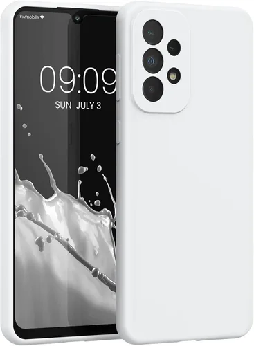 Vista 211 de kwmobile Funda Compatible con Samsung Galaxy A14 5G - Funda de teléfono de TPU y silicona con acabado suave - Verde Lima