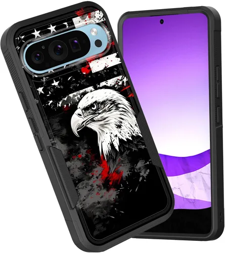 Vista 21 de Funda para Pixel 6A, funda híbrida de doble capa resistente a prueba de golpes de policarbonato duro de silicona suave TPU para Google Pixel 6A