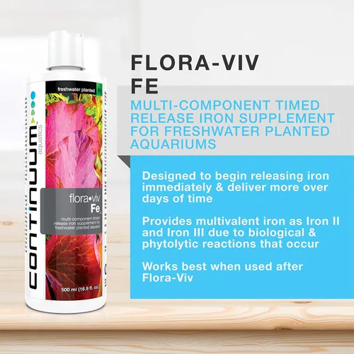 Vista 2 de Continuum Aquatics Flora Viv Fe - Suplemento de hierro de liberación temporal para acuarios plantados de agua dulce