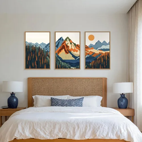 Vista 230 de FWIEXA Juego de Arte de Lienzo Bohemio Enmarcado para Pared, Cuadros Botánicos Verde Salvia Decoración de Pared, Impresiones de Arte de Plantas