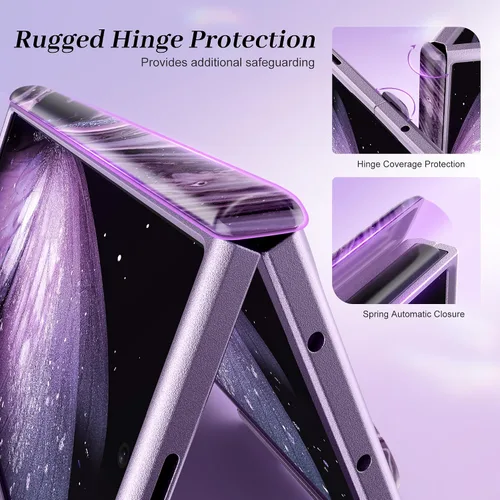 Vista 3 de GVIEWIN Funda para Z Fold 7 con Protector de Pantalla HD Integrado [Compatible con Magsafe][Soporte Oculto] Protección Magnética de Cuerpo Completo