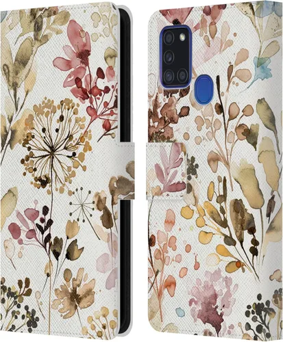Vista 244 de Head Case Designs Officially Licensed Ninola Beige Wild Grasses Leather Wallet Case Compatible with Samsung Galaxy A07 4G