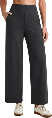 Vista 8 de G4Free EverGoing - Pantalones tobilleros de pierna ancha para mujeres Negro