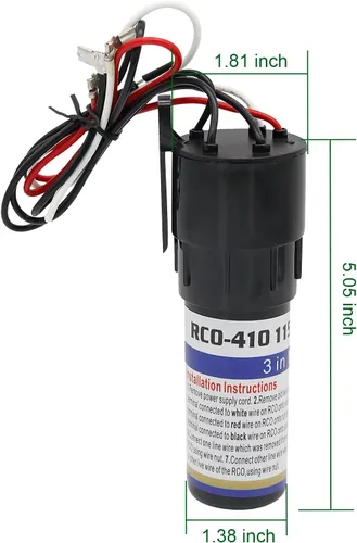 Vista 4 de RCO410 Kit de condensador de arranque duro 3 en 1 para refrigeradores y congeladores 1/4-1/3 H.P. 115VAC, reemplaza el modelo TJ90RCO410, AP4503017