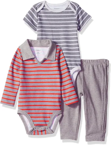 Vista 7 de Hanes Ultimate Baby - Conjunto de pantalones con cremallera y manga corta y larga púrpura Fun