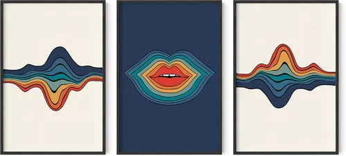 Vista 99 de HAUS AND HUES - Arte de póster Bauhaus - Juego de 3 arte de pared abstracto moderno, pósteres vintage e impresiones, arte de pared azul y amarillo