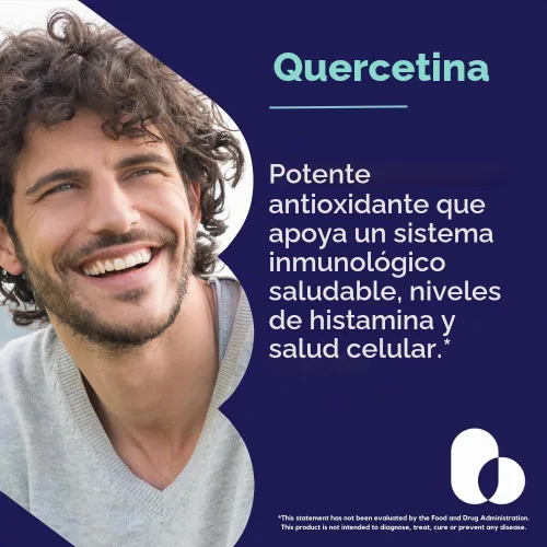 Vista 2 de BESTVITE Quercetina 500mg (120 cápsulas vegetales) - Sin estearatos