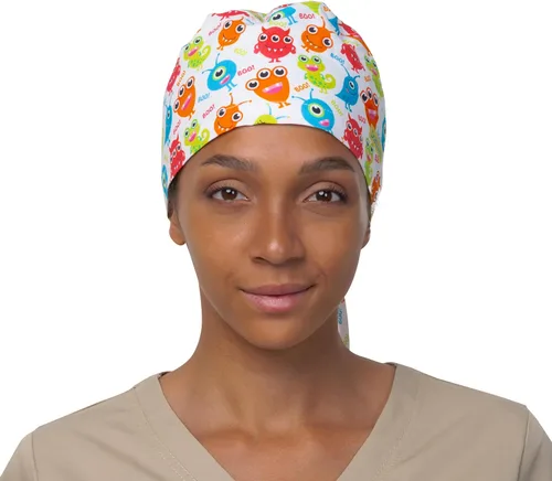 Vista 24 de Print Scrub Caps - Sombrero perfecto para enfermeras, médicos y EMTs..