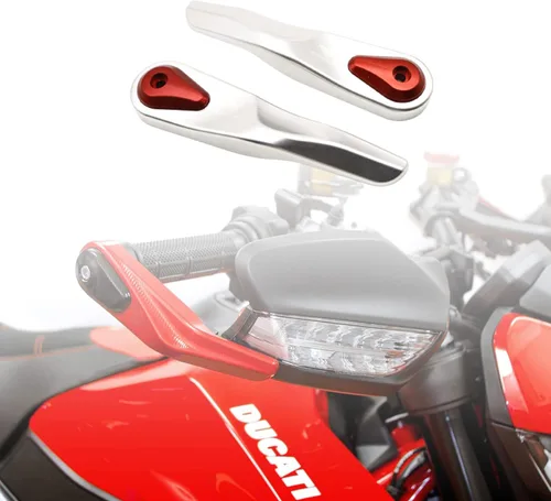 Vista 9 de Paramanos de motocicleta Billet Protectores de mano con deslizador para Ducati Multistrada 1260/1200/950 y Hypermotard 950 2015 en adelante, negro