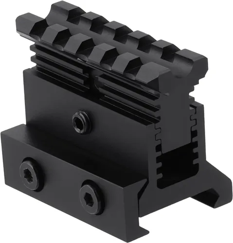 Vista 8 de Picatinny Riser Mount Adjustable Height Lockdown Series with Quick Release, 1.57", Raise 0.9-1.2 inches, Scalloped Picatinny Slots for Scopes