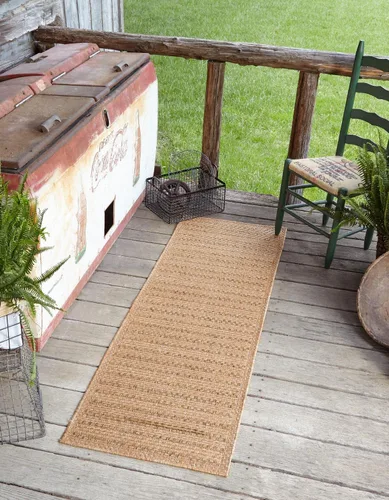 Vista 15 de Unique Loom - Tapete para exteriores de la colección Border, cuadriculado (2.2 pies x 3.1 pies, rectangular, color marrón/negro)