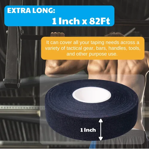 Vista 5 de Cinta de agarre – Cinta de agarre de tela multiusos para barras de dominadas, pesas, pesas, deportes, herramientas, asas, murciélagos, raquetas