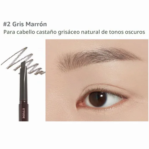 Vista 6 de Sombra de ojos de Etude House N.°2 color gris y café