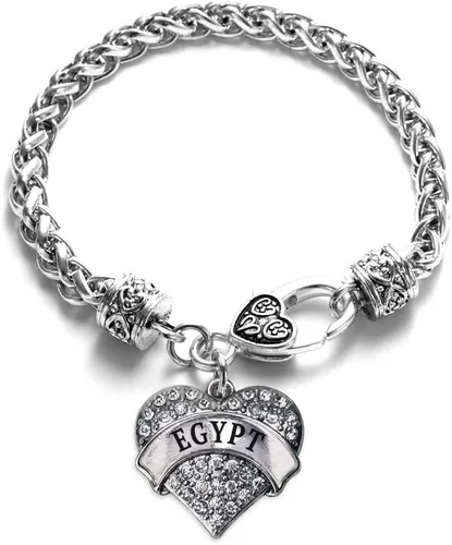 Vista 32 de Inspired Silver - Pulsera de plata con dije de corazón pavé con joyas de circonita cúbica