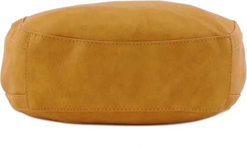 Vista 3 de Bolsa de hobo mediana de piel sintética de 3 compartimentos.