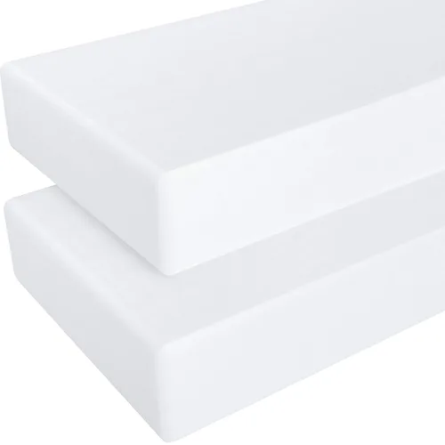 Vista 27 de NTBAY - Sábana bajera ajustable para cuna para bebé, color sólido y suave, 28.0 x 52.0 pulgadas Soft Fitted Crib Sheet with Full Elastic and 8