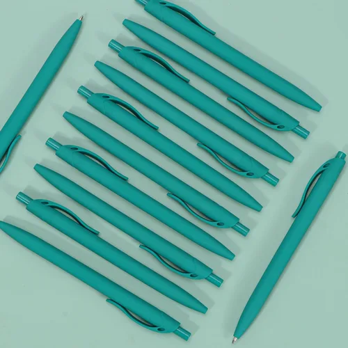 Vista 4 de deegtran Paquete de 100 bolígrafos de barril azul turquesa + paquete de 100 bolígrafos de barril rojo