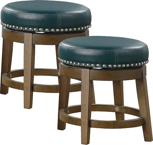 Vista 8 de Lexicon Blueridge Taburete giratorio de altura de comedor (juego de 2), 19.5 pulgadas SH, negro