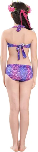 Vista 7 de Niñas Cola de sirena Natación Traje de baño Natación Ropa de playa Niños Sirena Traje de baño Halloween Cosplay Trajes