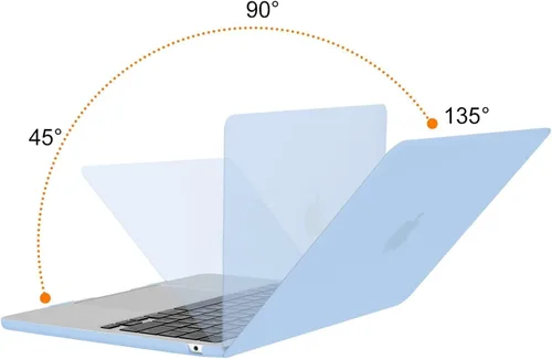 Vista 4 de Mosiso Funda para MacBook Air de 13 y 13.6 pulgadas, 2024, 2023 y 2022, M3 A3113, M2 A2681, Touch ID, carcasa rígida, cubierta de teclado, protector