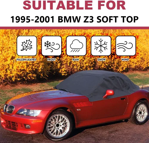 Vista 8 de Cubierta para techo blando compatible con BMW Z3, funda para capó de medio techo personalizada para proteger el techo blando