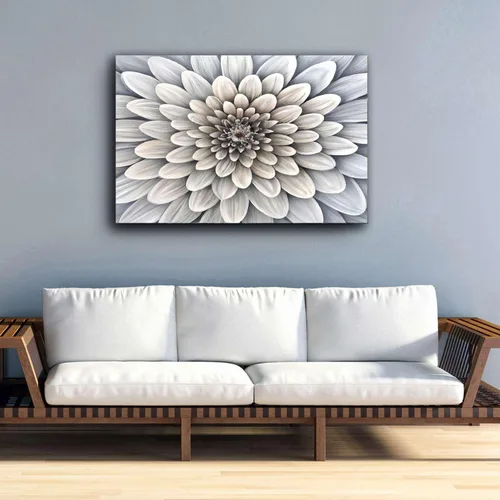 Vista 6 de Startonight Lienzo decorativo para pared, pintura de pétalos blancos macro, flores, decoración, obra de arte para sala de estar, imagen grande