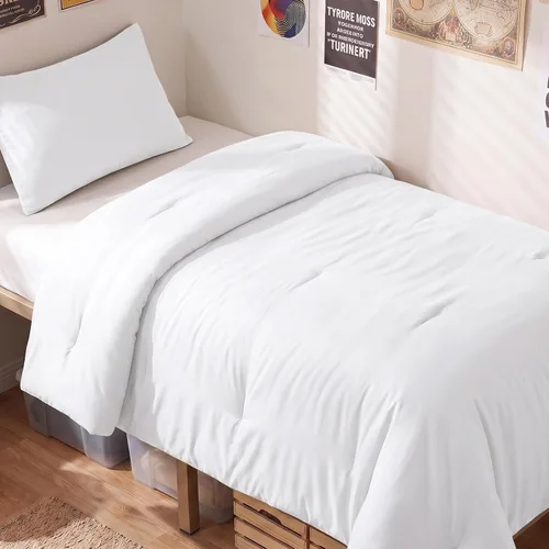 Vista 54 de CozyLux - Juego de edredón beige tamaño individual/individual XL, 2 piezas de juego de cama extra largo sólido transpirable acolchado, juego de cama