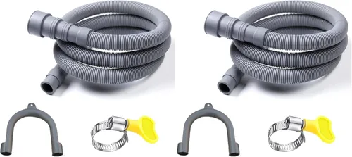 Vista 9 de HLMOptimo Manguera de drenaje universal para lavadora de 3.2 pies, kits de extensión de manguera de drenaje flexible para lavavajillas, arandela