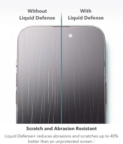 Vista 5 de ZAGG InvisibleShield Liquid Defense+ Protector de pantalla con garantía de reparación de pantalla de $250 - Protección endurecida con tecnología
