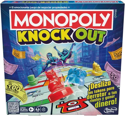 Vista 2 de Monopoly Knockout Game para niños, adolescentes y adultos