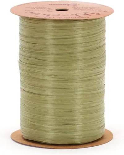 Vista 22 de Berwick Offray Cinta de rafia mate de 1/4" de ancho, verde manzana, 100 yardas, 0.276 in