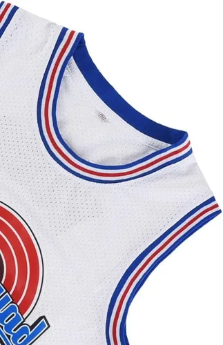 Vista 3 de Camiseta de baloncesto juvenil para niños Bugs #1 Lola #10 Hip Hop Sports Space Movie Jersey blanco S-XL