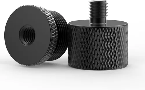 Vista 3 de Donuts Adaptador de soporte de micrófono 5/8 a 1/4 y 1/4 a 5/8 adaptador de rosca de tornillo Adaptador de micrófono a trípode