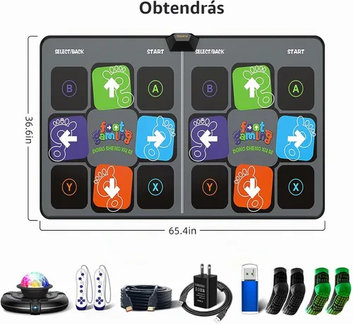 Vista 8 de FWFX Dance Game Mat for Kids and Adults, Interactive TV Home Gym System