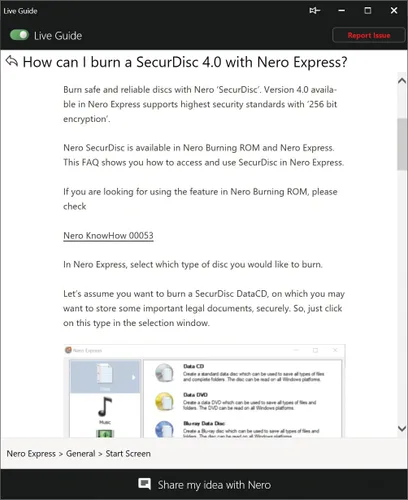 Vista 2 de Nero Burn Express 4 Burn CD DVD Bluray Copy Rip Convert Backup Protect 1 PC Windows 10 / 8 / 7