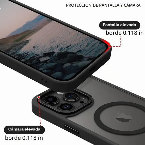 Vista 6 de BENTOBEN Funda magnética para iPhone 13 Pro Max, [Compatible con MagSafe] translúcida mate esmerilada, antihuellas, delgada, a prueba de golpes
