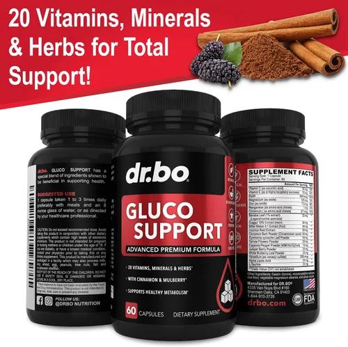 Vista 8 de Gluco Support Suplemento Cápsulas – Suplementos para aumentar el metabolismo, píldora de fórmula a base de vitaminas – Ultra Balance Optimizer