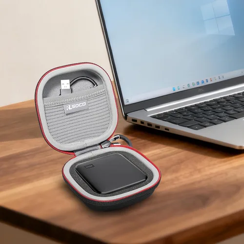 Vista 7 de RLSOCO Estuche de transporte para WD 1TB/2TB Elements SE Unidad de estado sólido externa SSD portátil (solo funda)
