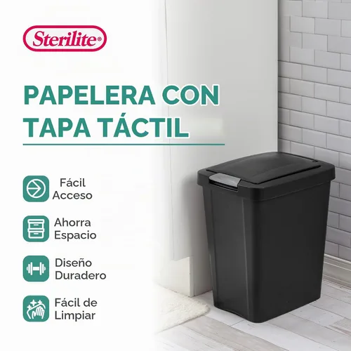 Vista 2 de STERILITE Basurero con pedal