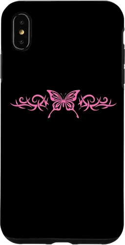 Vista 11 de Pink Butterfly Tattoo Harajuku Grunge Egirl y2k Aesthetic Case for iPhone 17