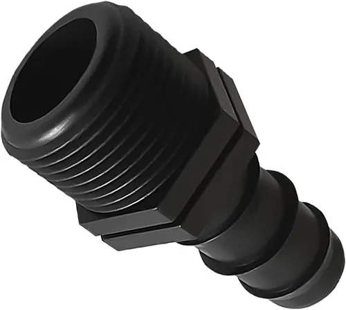 Vista 4 de Conector de manguera de PVC de púas de 5 piezas de 3/4 pulgadas - Juego de piezas de adaptador de conector de manguera de jardín MNPT de 3/4 pulgadas