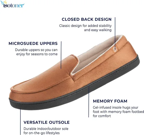Vista 2 de isotoner Men's Moccasin Slippers