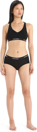 Vista 5 de Icebreaker Womens Sprite Racerback Sports Bra Negro