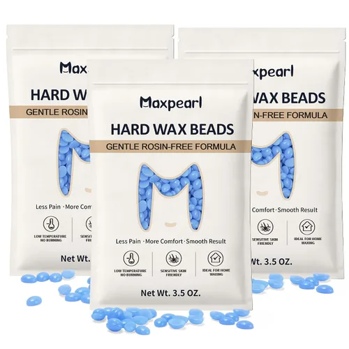 Vista 15 de Maxpearl Cuentas de cera dura sin colofonia, 10.5 onzas (10.58 oz), para pieles sensibles, granos de cera para depilación Branzilan, bikini, cara