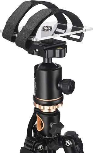 Vista 2 de Adaptador de trípode para binoculares, montaje acrílico de 1/4 "para conexión estable para telescopio binocular y trípode de cámara
