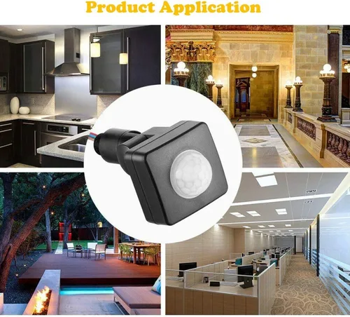 Vista 3 de KOOBOOK Sensor de movimiento infrarrojo del cuerpo PIR interruptor automático distancia de movimiento tiempo de retardo ajustable Light