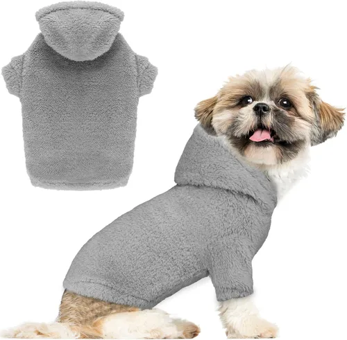 Vista 14 de Suéteres Peludos para Perros Pequeños Sudadera con Capucha para Perros Ropa para Mascotas Abrigos Cálidos Suaves Acogedores Sudadera con Capucha
