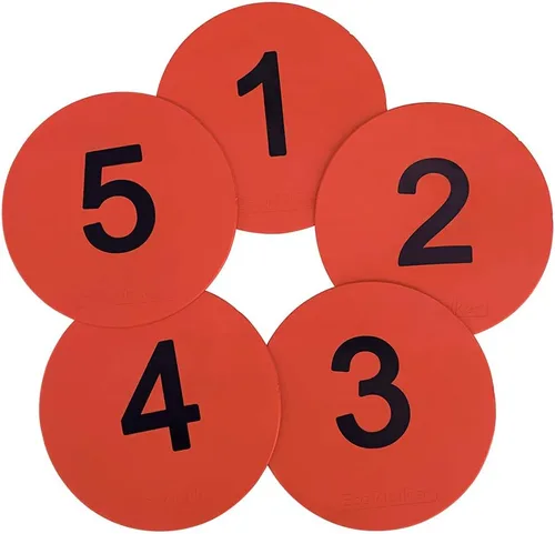 Vista 12 de Marcadores de puntos de piso numerados de 8 pulgadas