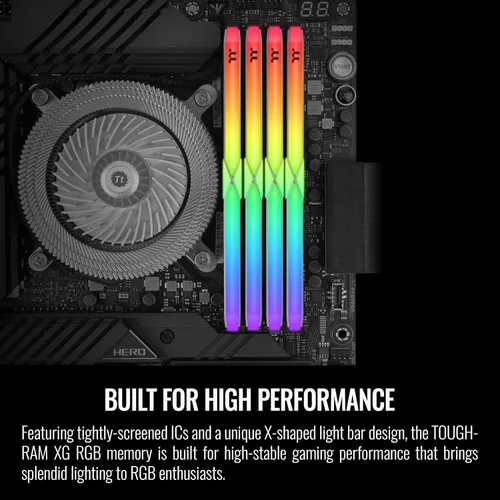 Vista 3 de Thermaltake TOUGHRAM XG RGB Blanco DDR4 3600MHz 64GB C18 (32GB x 2) 16.8 millones de colores RGB Alexa/Razer Chroma/5V Tarjeta madre Sincable RGB